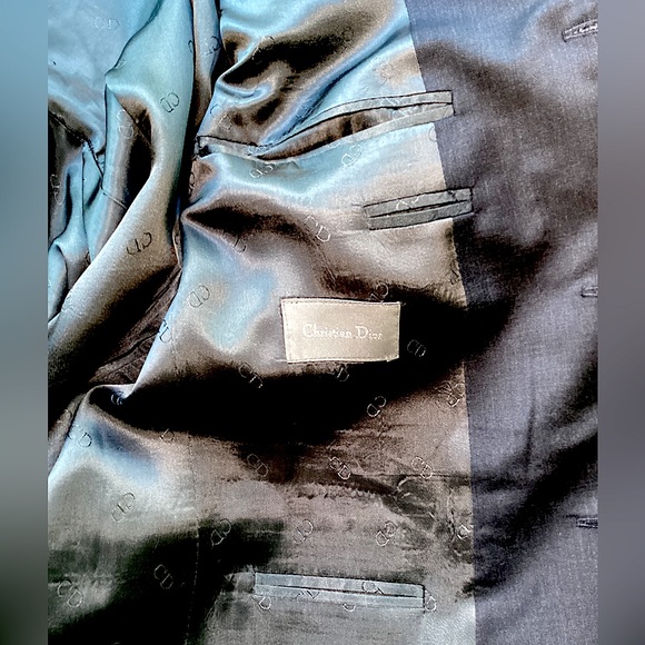 Vintage Christian Dior Men’s Wool Single Breasted Black Blazer. B24 - Picture 14 of 16